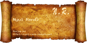 Nyul René névjegykártya